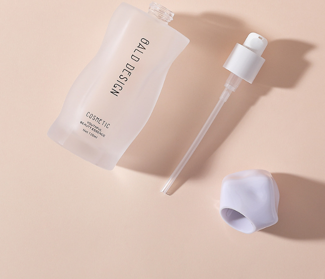 Luxury Glass Bottle Cream Jar Serum Pump Irregular Shape Creative Design Meteorite Cap Cosmetic Packaging Skincare