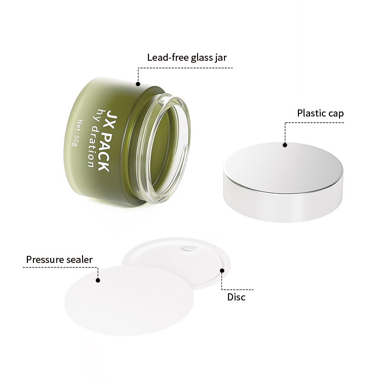 Custom colored glass lotion bottle