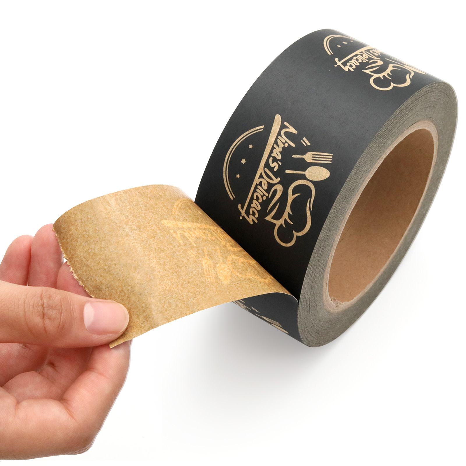 Eco-Friendly Custom Logo Kraft Paper Tape: Self-Adhesive, Water-Activated &amp; Reinforced Options