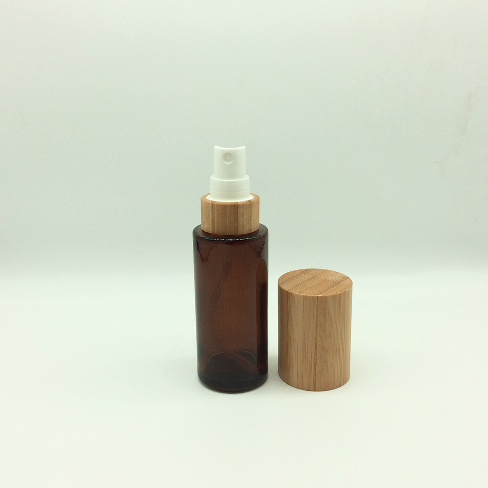 100% Natural Organic Bamboo Cosmetics Packaging Container Lotion Pump Spray Bottle Face Cream Can Screen Printing