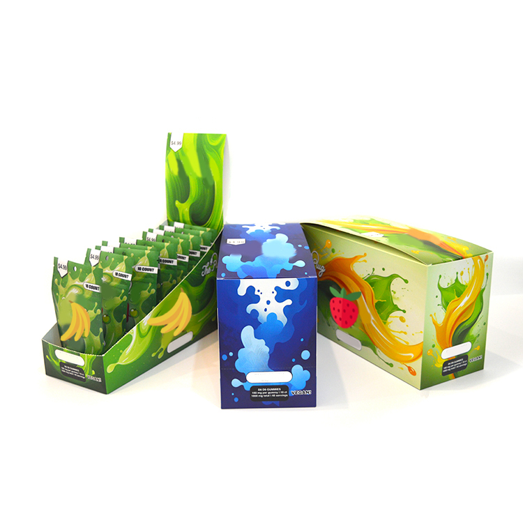 Custom Design Printed logo Foldable Paper Packing Display Box Cardboard Carton with protection Dividers