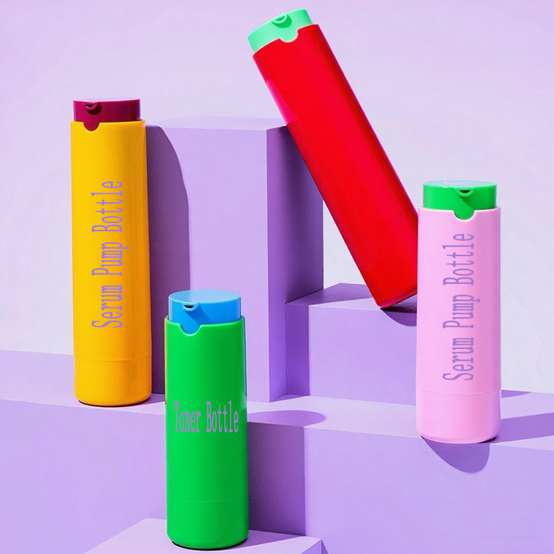High Quality Airless Twist Bottle Plastic Lotion Pump Bottle Double Wall Airless Packaging Refillable Cosmetic Bottles