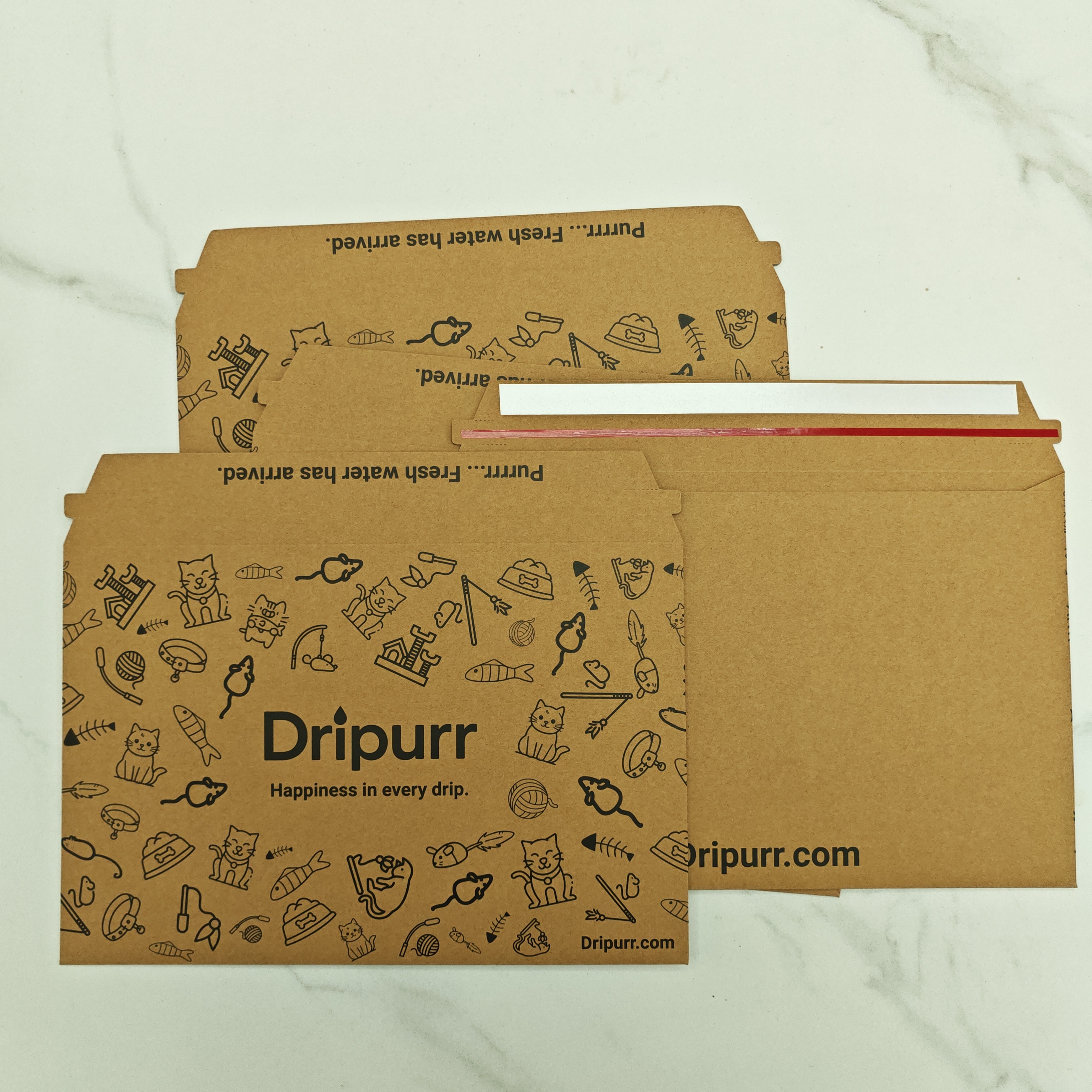 Stay Flat Rigid Cardboard Mailer Envelope Custom Printed Eco Friendly 300gsm Kraft Document Mailing Bag Shipping Envelop