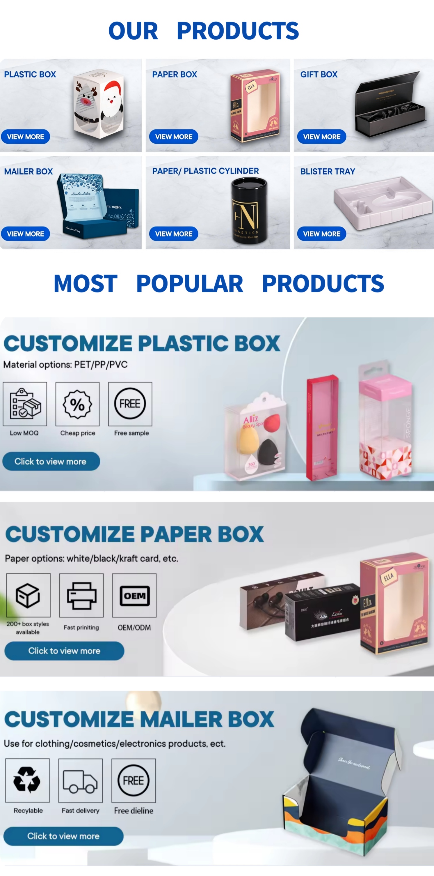 Clear PVC Plastic Folding Box Transparent Gift Packaging Case Retail Toy Cosmetic Display Storage Container Custom Logo