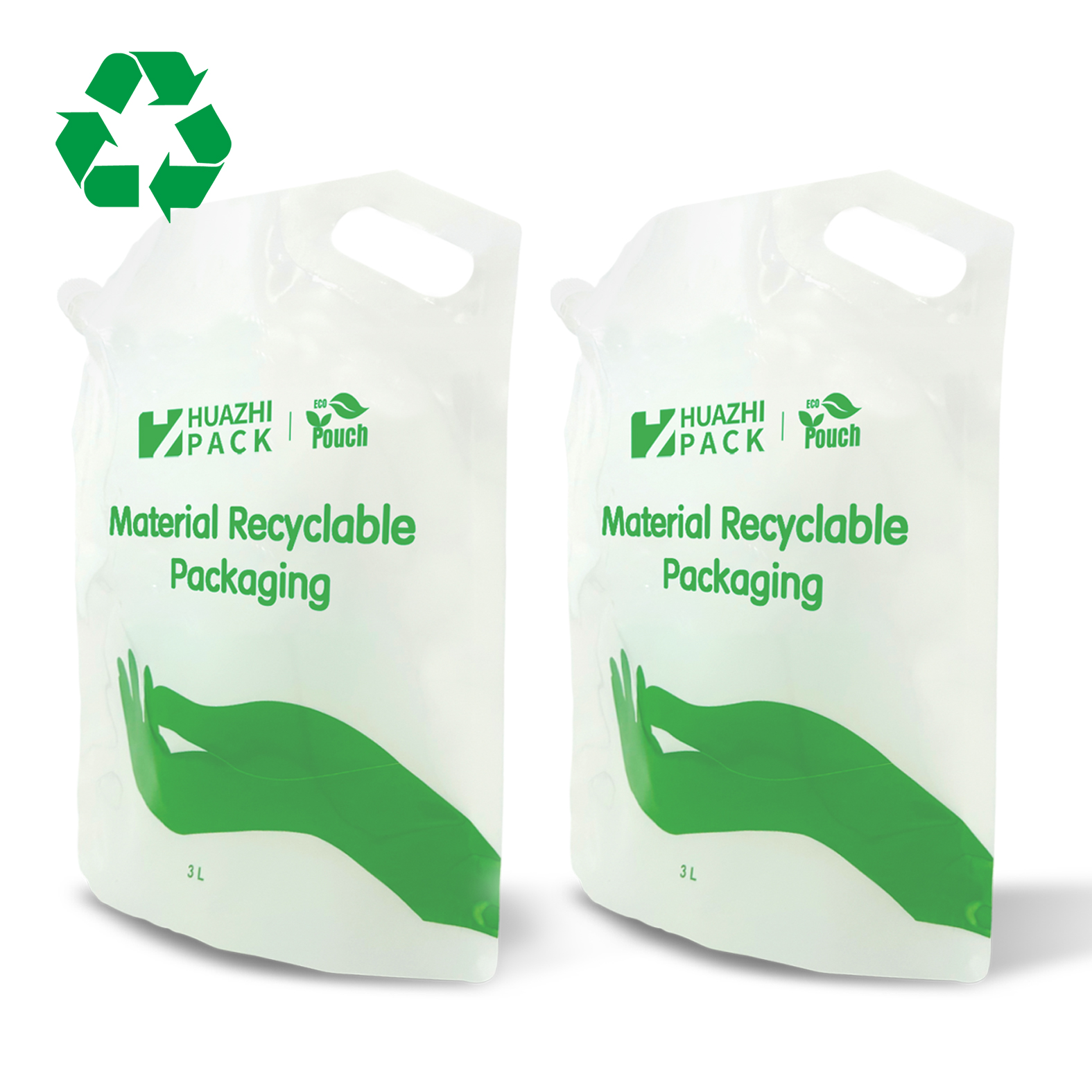 Recyclable Mono-PE Spout Pouch 1L/2L Food Grade Packaging for Detergent &amp; Beverages