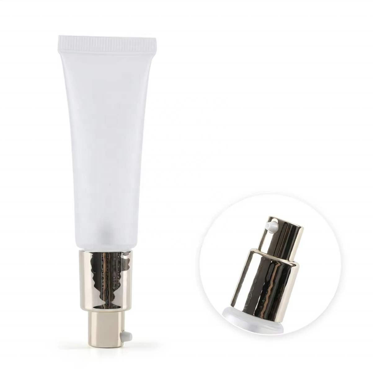 Leak-Proof Airless Pump Tube Packaging for Cosmetic Skin Care with Screw Cap UV Printing Custom Color Pattern Design