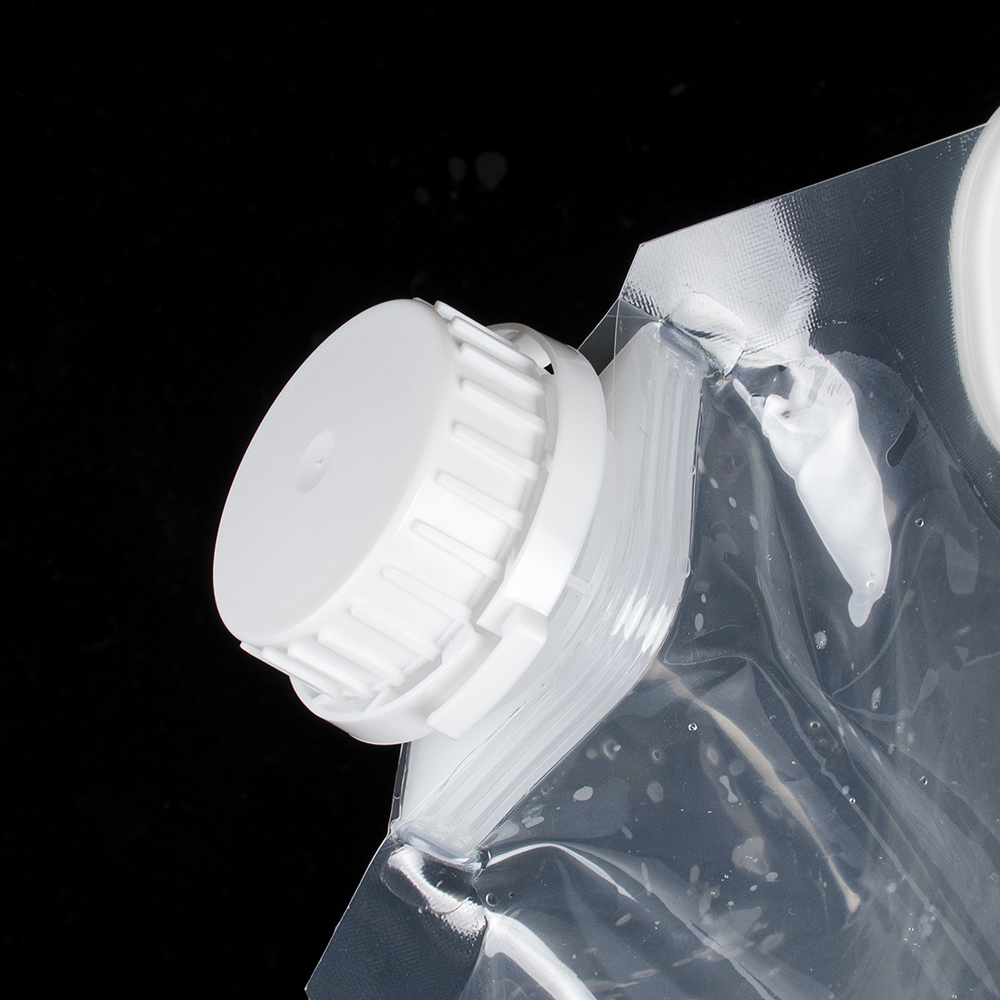 Transparent Foldable Pure Water Bag Spout Pouch 1L 2L 5L 10L Clear Portable Travel Handle Water Bag With Big Size Cap