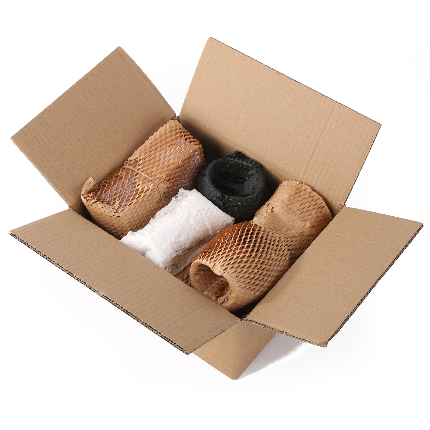Aircosan E100% Biodegradable Logistics Packaging Material Honeycomb Paper Roll For Gift Packing
