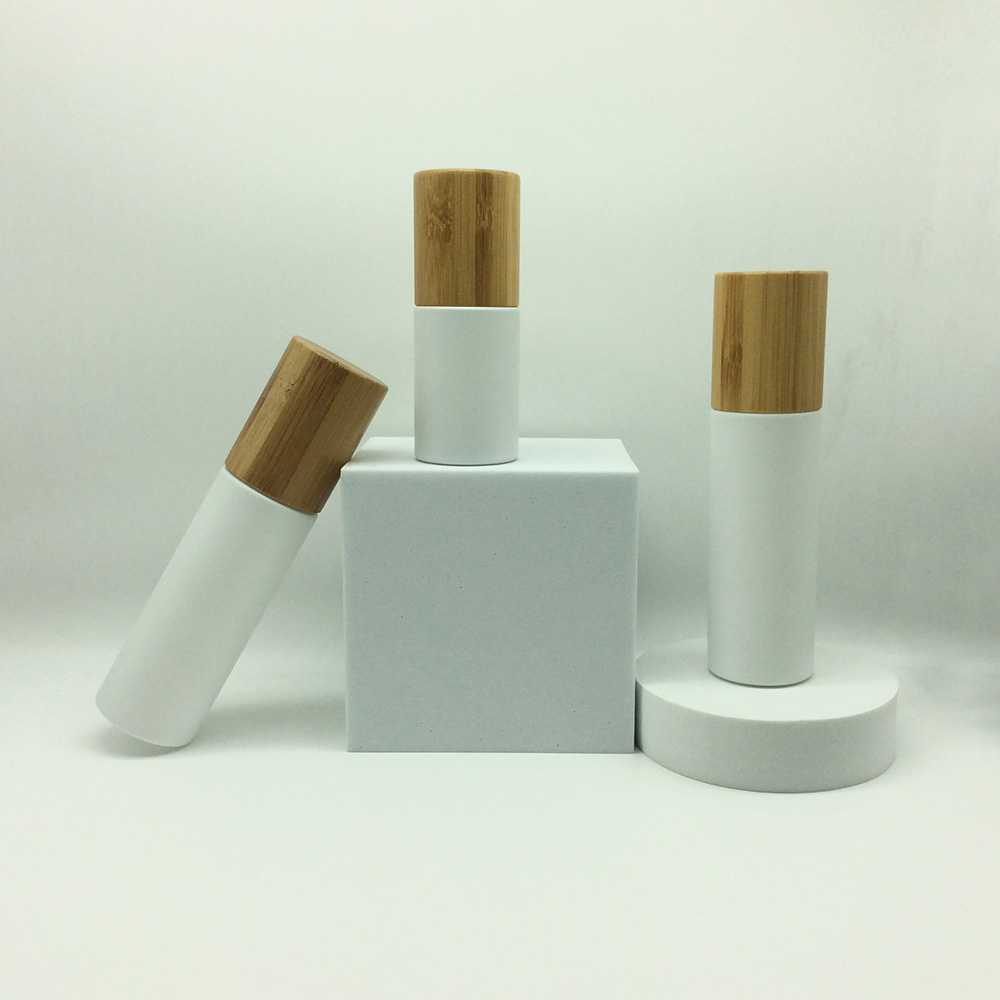 100% Natural Organic Bamboo Cosmetics Packaging Container Lotion Pump Spray Bottle Face Cream Can Screen Printing