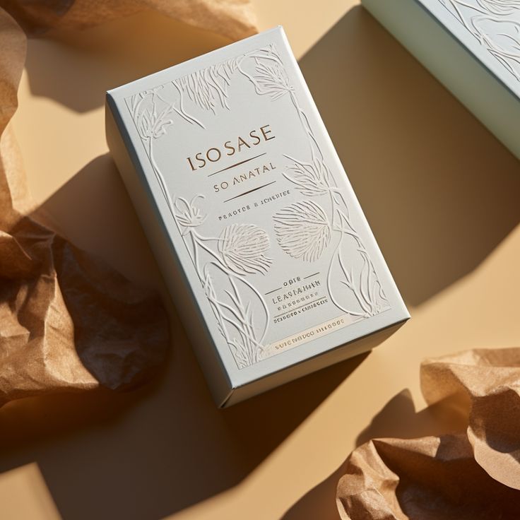 Wholesale Custom Printed Cosmetic Boxes Eco-friendly Tuck-top Box with Embossing Textured Paper
