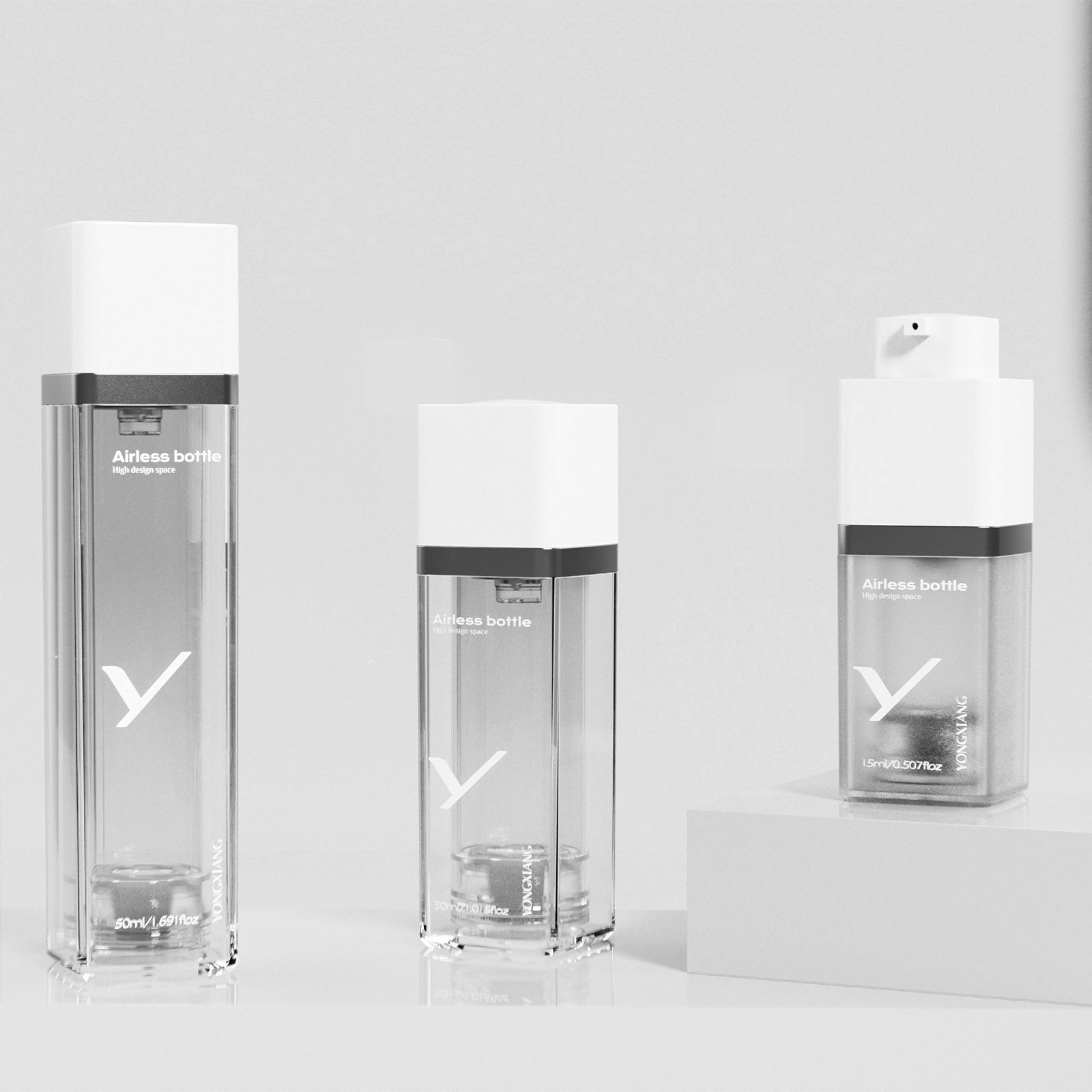 Airless Pump Bottle Travel Size Serum Bottles Small Cream Containers Push Top Lotion Dispenser Plastic Skin Care Bottle air Pump