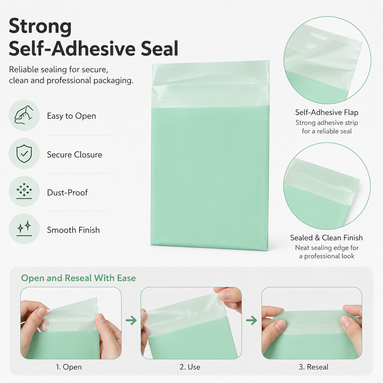 Biodegradable PE Plastic Ziplock Bags Custom Color &amp; Logo Self-Sealing Waterproof for E-commerce Packaging