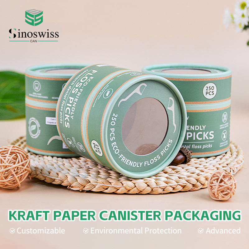 Custom Eco Friendly Carton Cylinder Kraft Paper Round Boxes Empty Biodegradable Craft Cardboard Boxes Packaging Tubes