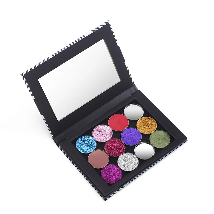 Custom Printed Private Label Empty Eyeshadow Palette Magnetic Cosmetic Makeup Eye Shadow Paper Packaging Eco Friendly