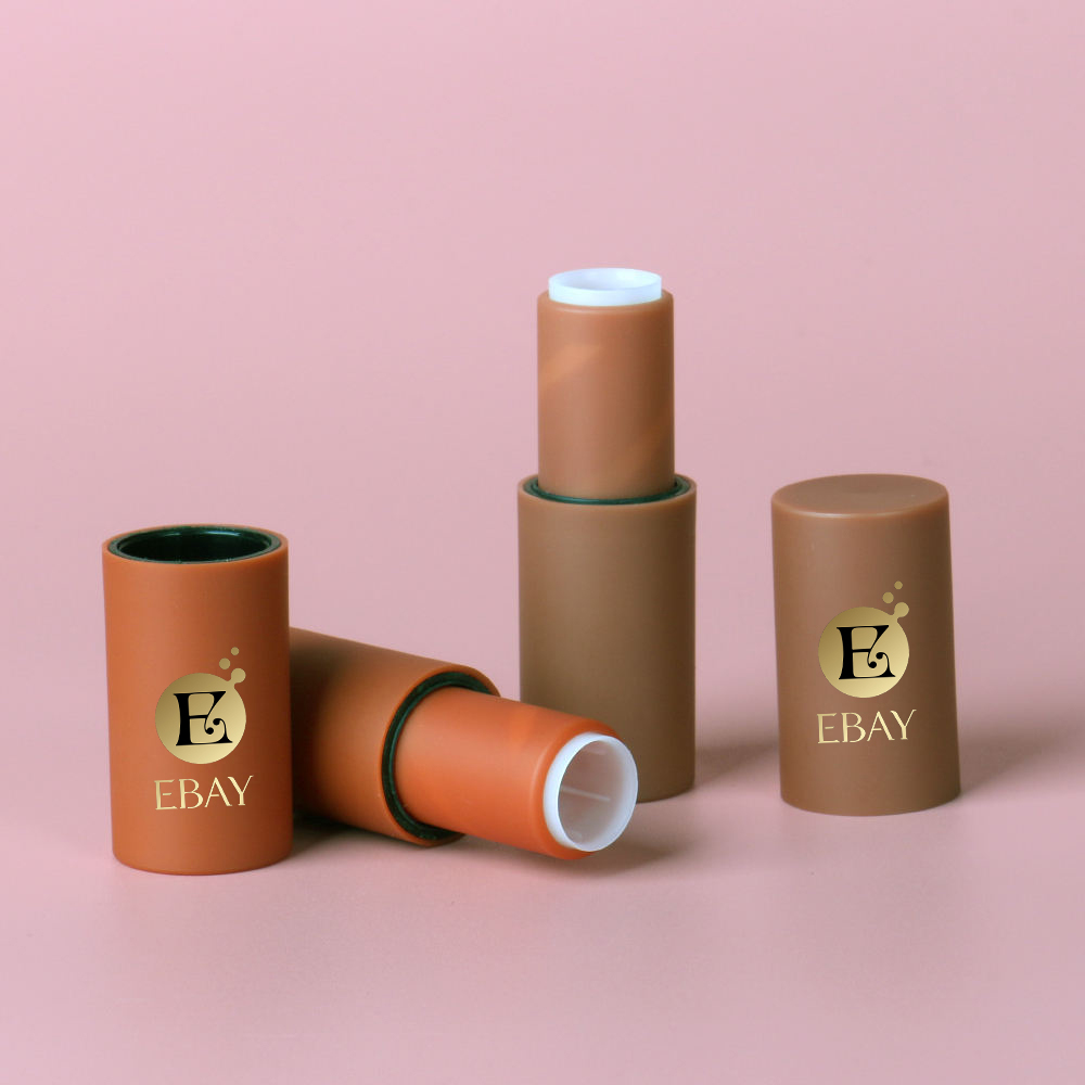 Smooth Textured Cosmetic Packaging Custom Color Matte Cylindrical Lipstick Tube