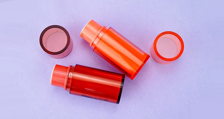 Round Foundation Stick Tube Private Label Blush Stick Container Solid Balm Stick Cosmetic Packaging
