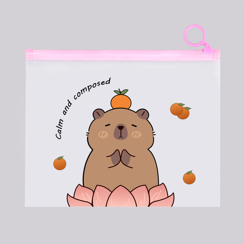 Customized High-End Plastic Ziplock Bag Cute Cartoon Design for Travel and Makeup Storage Elegant Packaging