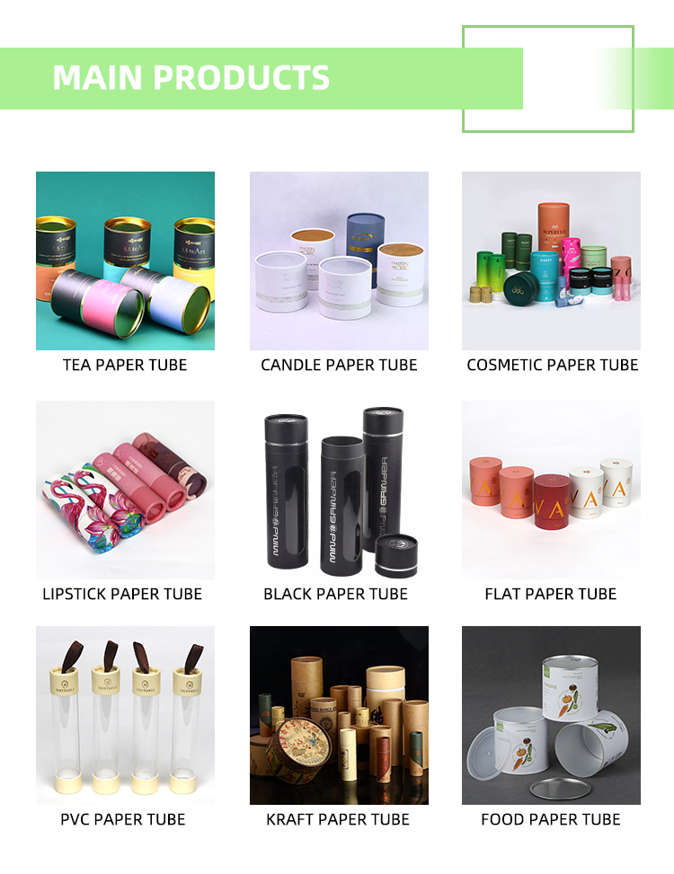 Paper tube packaging options