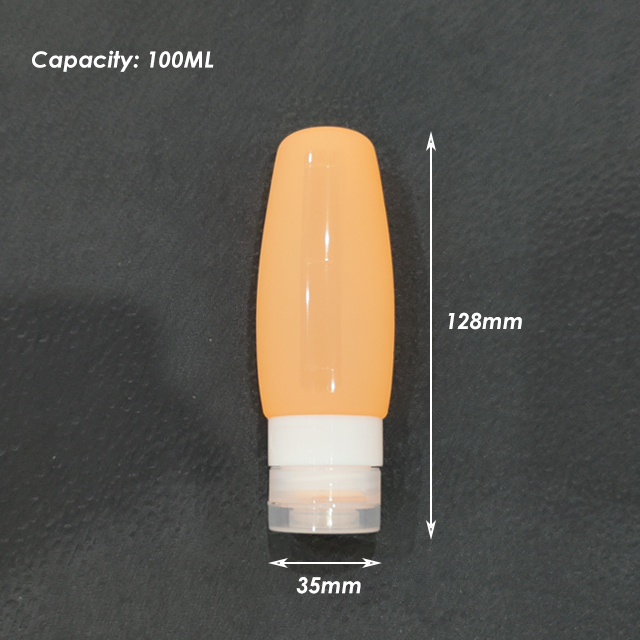 OEM/ODM 100ml New Color Travel Kit Squeeze Silicone Lotion Shampoo Bottle Silicone Travel Bottle with Transparent Scale