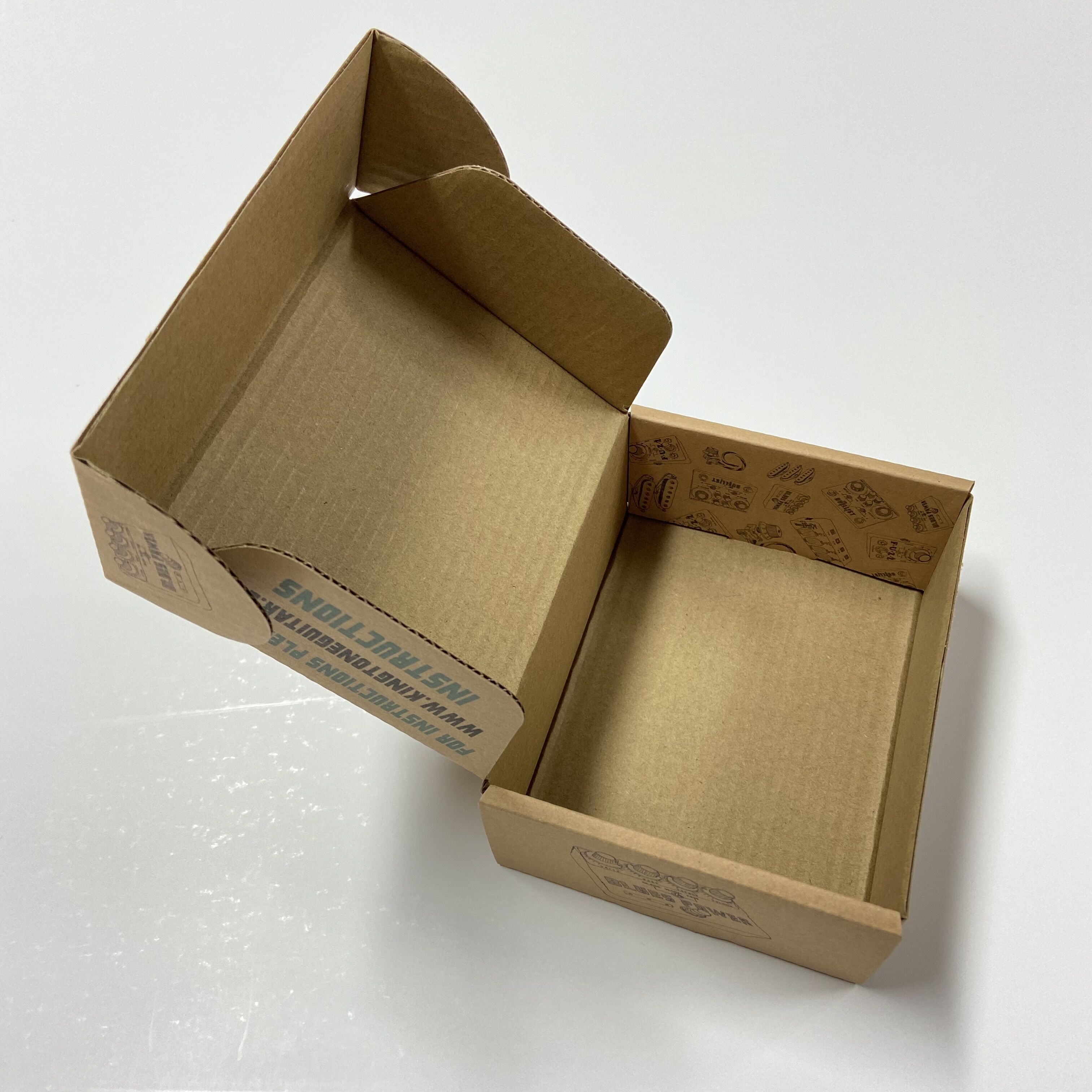 Custom Printed Logo Pink Corrugated Cardboard Cosmetic Wig Packaging Mailer Shipping Paper Gift Box