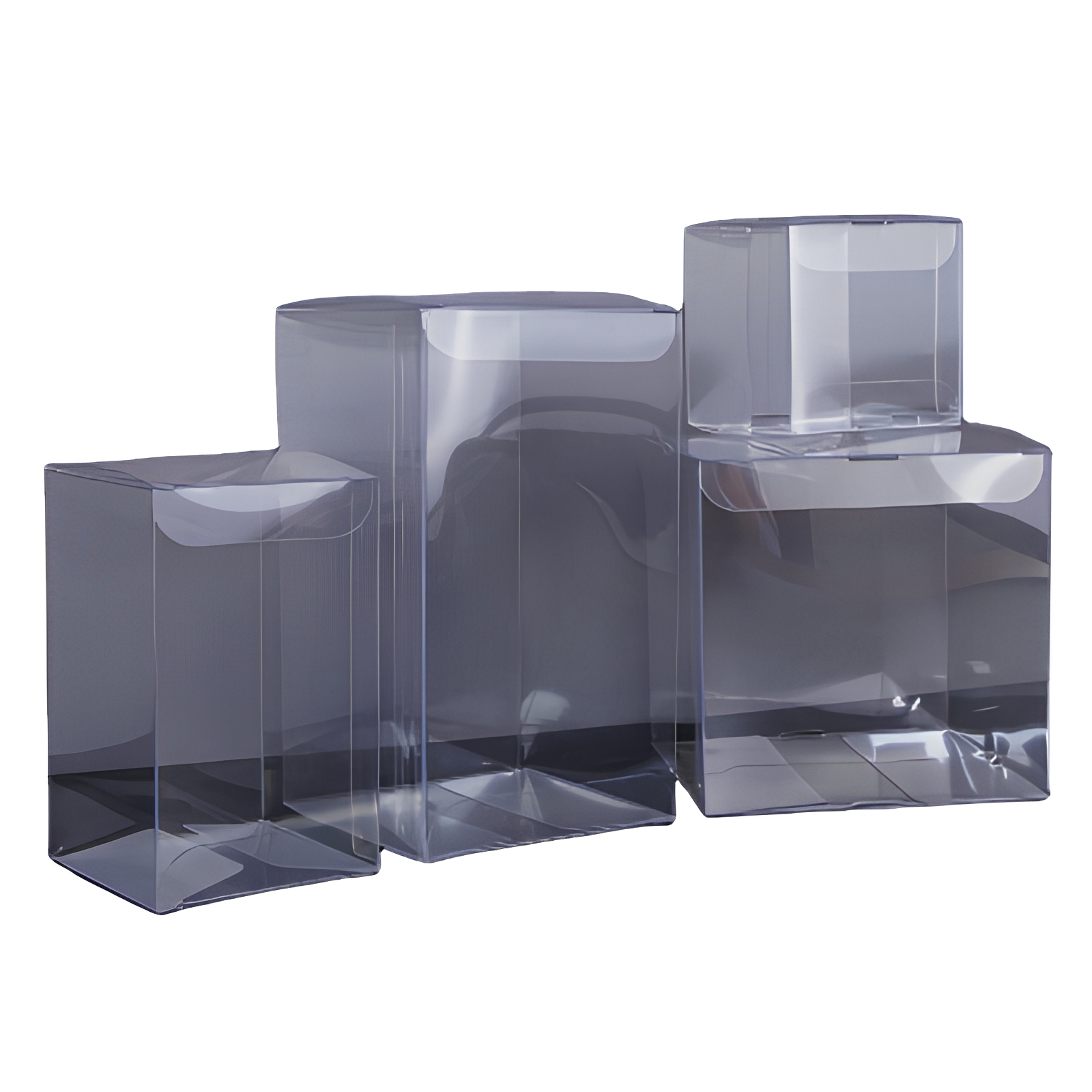 Clear PVC Plastic Folding Box Transparent Gift Packaging Case Retail Toy Cosmetic Display Storage Container Custom Logo