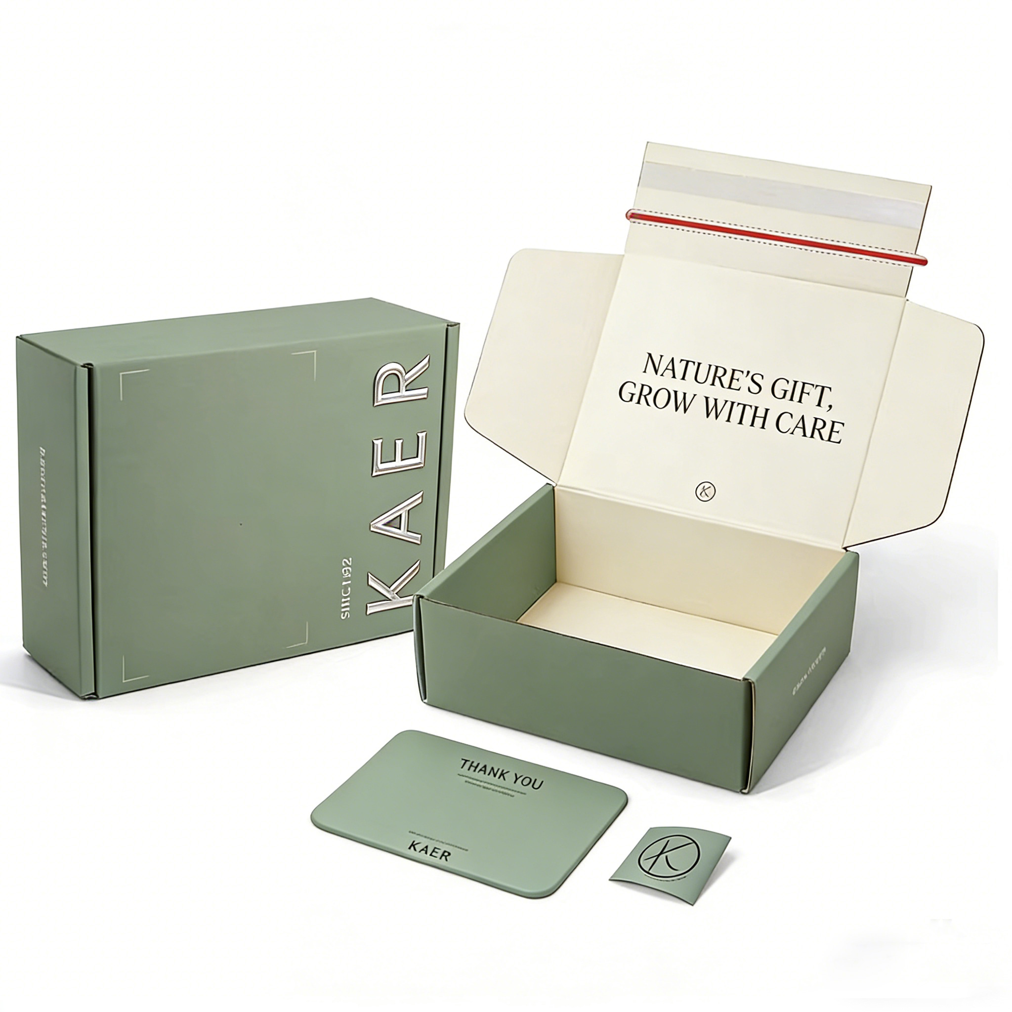 Custom Corrugated Cardboard Paper Folding Mailing Packaging Tear Strip Printed Self Sealing Mailer Shipping Gift Box With Logo