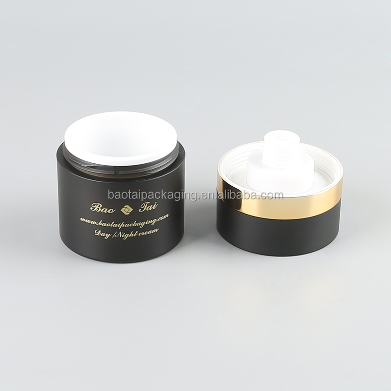15/30/50g Airless Pump Jar Empty Acrylic Cream Bottle Refillable Cosmetic Easy to Use Container Portable Travel Makeup Tools