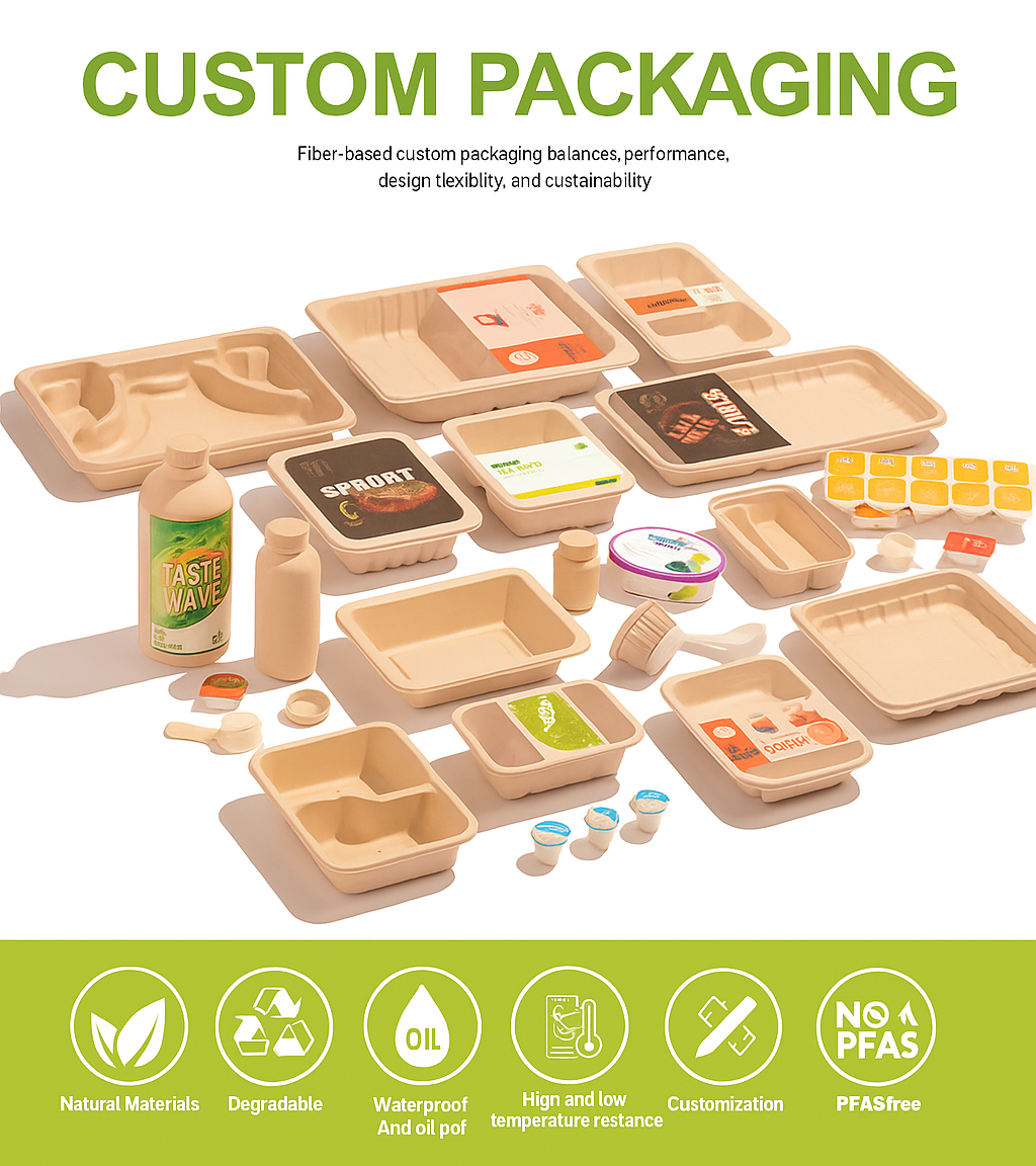 CPET Coating Meal Tray Biodegradable Sugarcane Bagasse Disposable Ready to Eat Meals Packaging