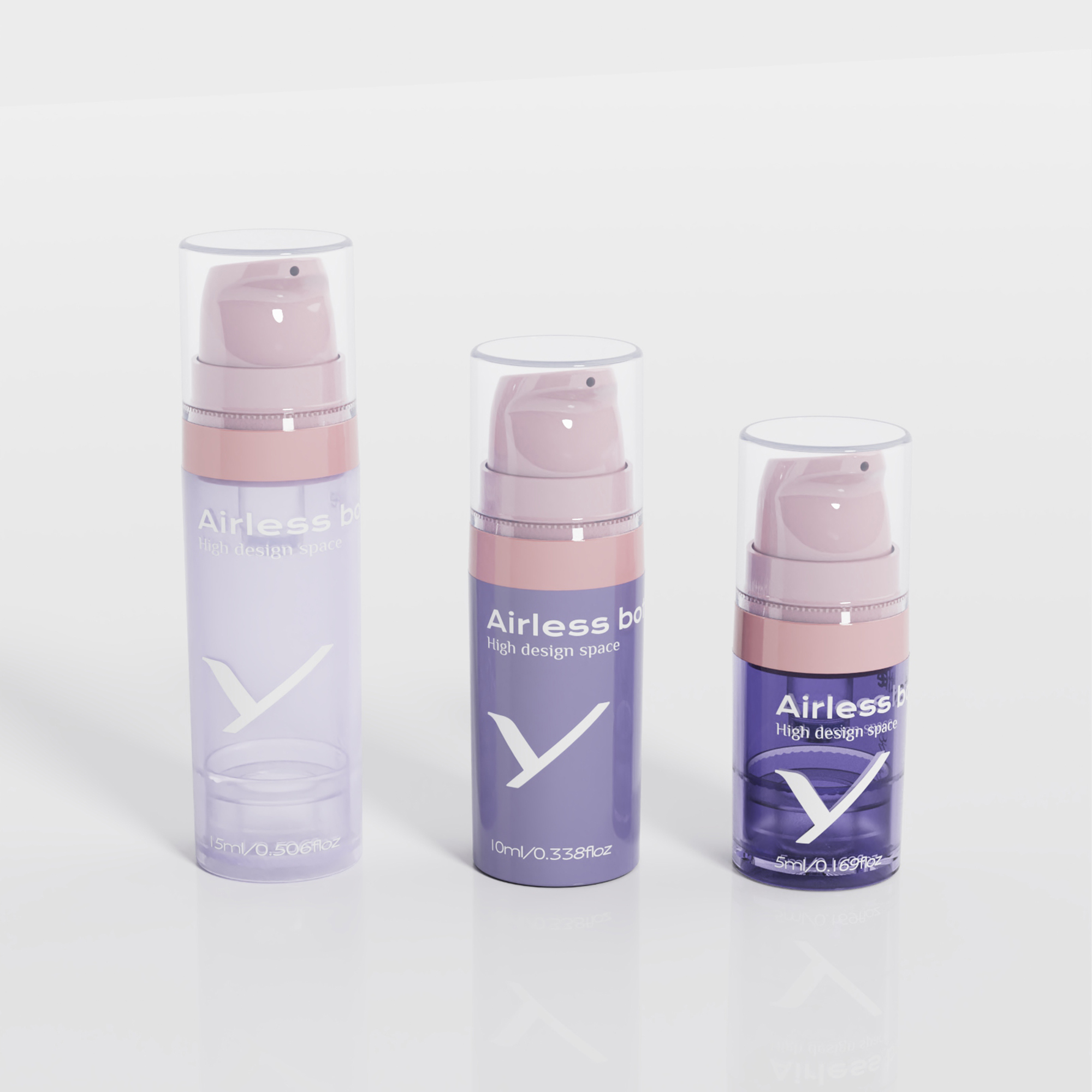 Customized High Quality 5ml 10ml 15ml Airless Pump Plastic Bottles for Beauty Packaging Vacuum Lotion Cream Care Packaging
