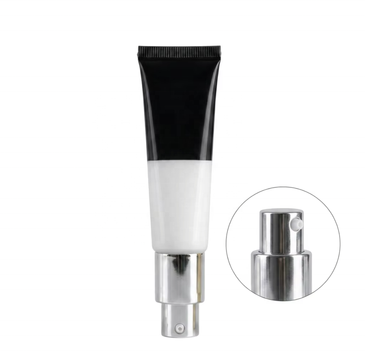 Leak-Proof Airless Pump Tube Packaging for Cosmetic Skin Care with Screw Cap UV Printing Custom Color Pattern Design