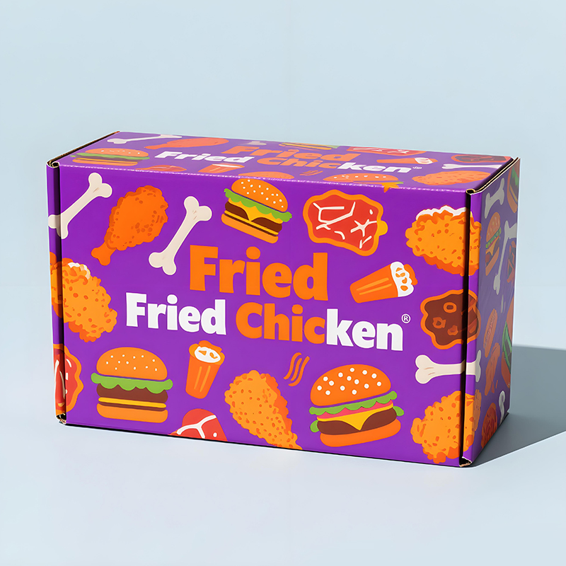Custom Printed Design Food Grade Handle House Shaped Corrugated Cardboard Packaging Paper Box Fried Chicken Boxes