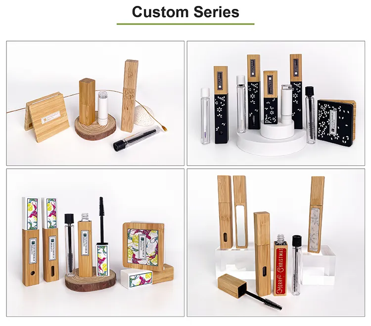 Square Series Bamboo Original Private Label Empty Cosmetic Packaging Mascara Packaging