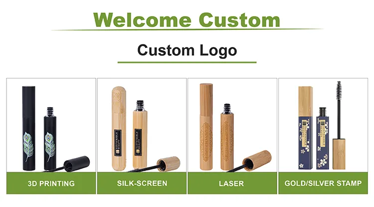 Square Series Bamboo Original Private Label Empty Cosmetic Packaging Mascara Packaging
