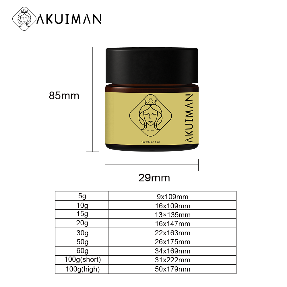 Luxury Custom Glass Jar Cosmetic with Lid Packaging Bottles
