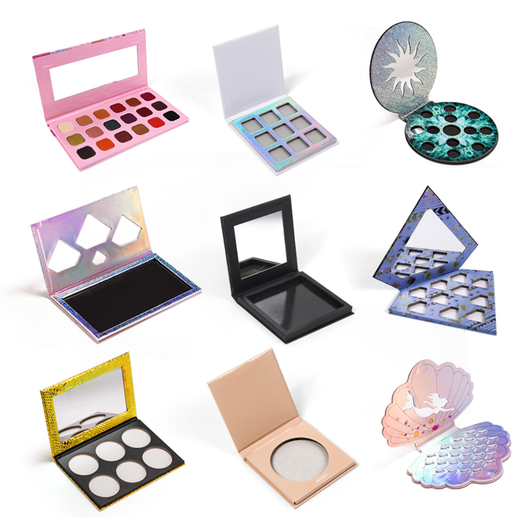 Firstsail Custom Printed Private Label Empty Eyeshadow Palette Magnetic Cosmetic Makeup Eye Shadow Paper Packaging Eco Friendly