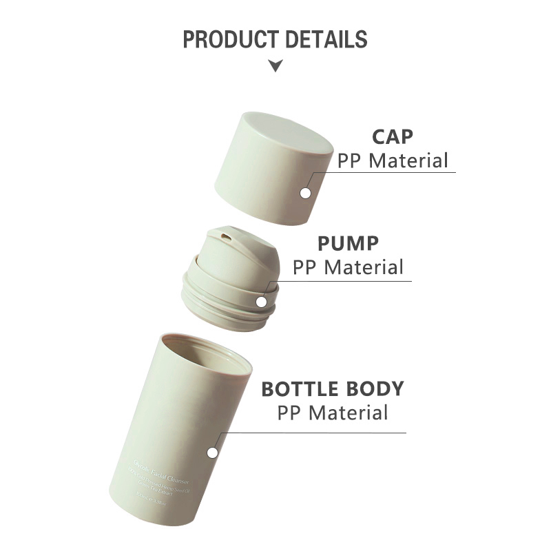 35ml 50ml 75ml 100ml 150ml 200ml PP Plastic Cosmetic Packaging Lotion Body Care Container Cream Airless Pump Bottle