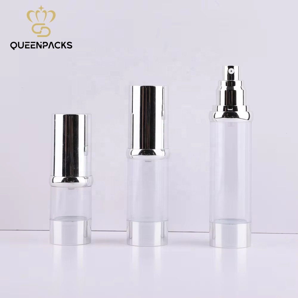 Competitive Price Plastic Bottle With Silver Cap Sleek Design Refillable Lotion Container Ideal for Beauty Products