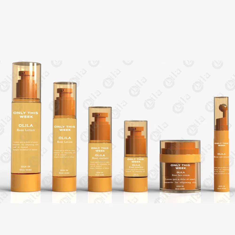 30ml Manufacture Plastic Blue Serum Biodegradable Lotion Custom Cosmetic Packaging Airless Pump Bottle with Pump and Cap