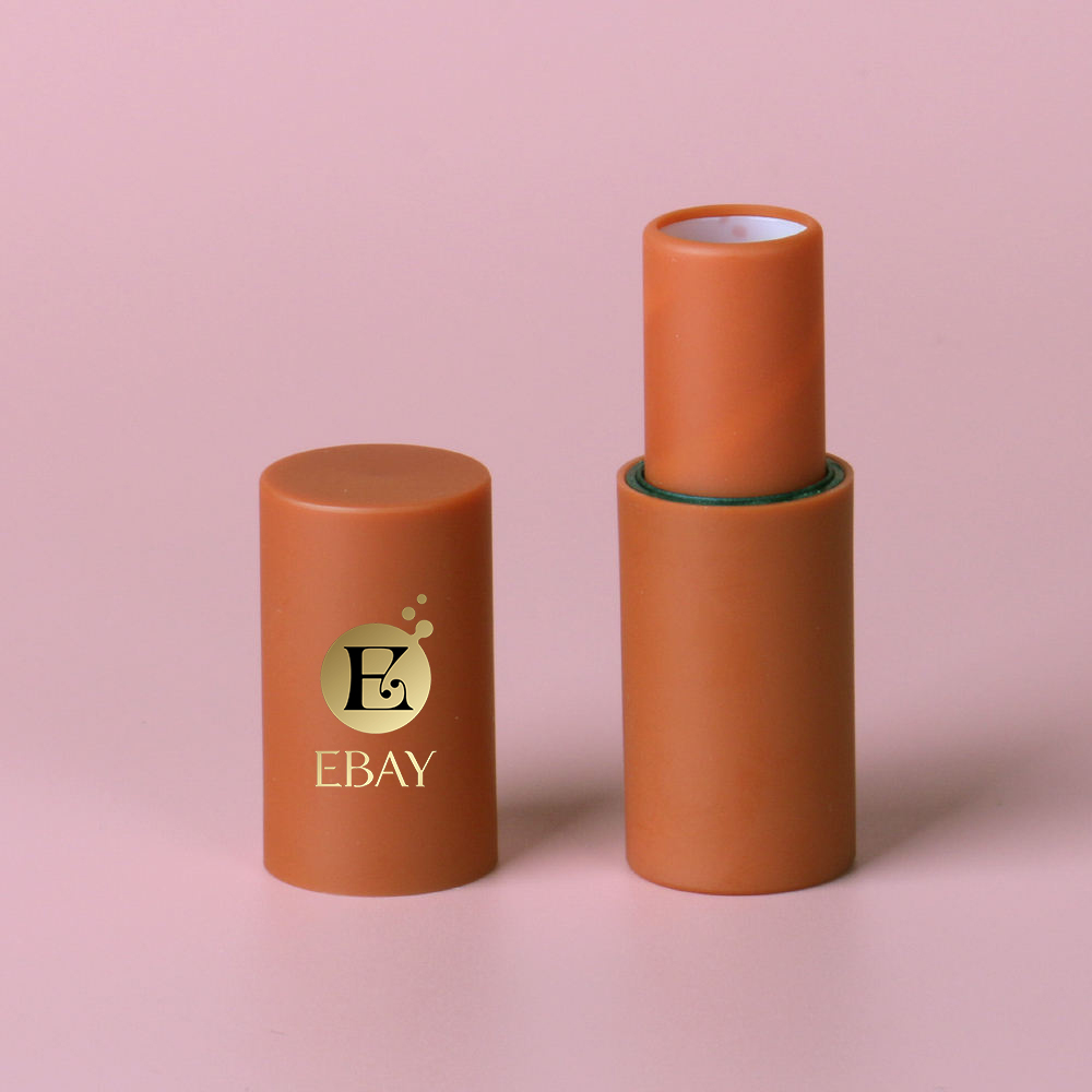 Smooth Textured Cosmetic Packaging Custom Color Matte Cylindrical Lipstick Tube