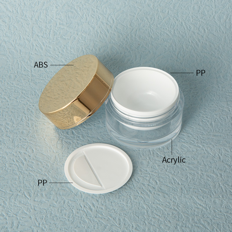 30g-120ml Luxury Gold Cylinder Eco-friendly Skincare Cosmetic Airless Lotion Pump Spray Packaging Acrylic Bottle Set