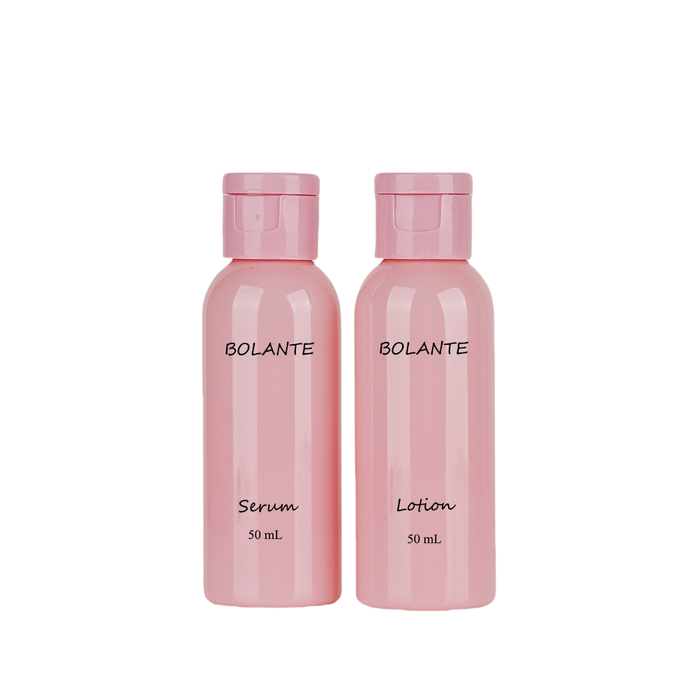 BLT 50ml Flip Top Plastic Bottle 50ml Portable Travel Size Refillable Container for Serum Lotion Skincare Liquid Storage