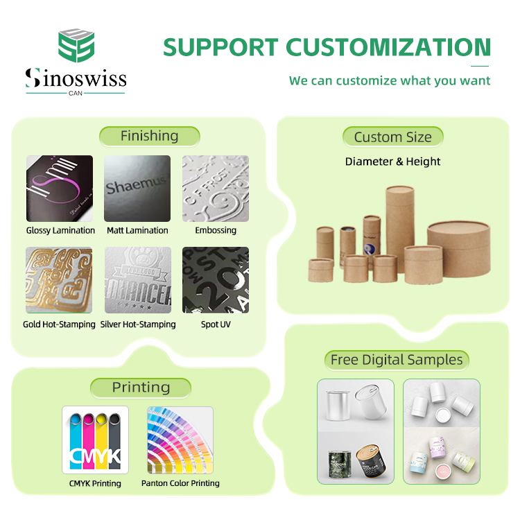 Custom Eco Friendly Carton Cylinder Kraft Paper Round Boxes Empty Biodegradable Craft Cardboard Boxes Packaging Tubes