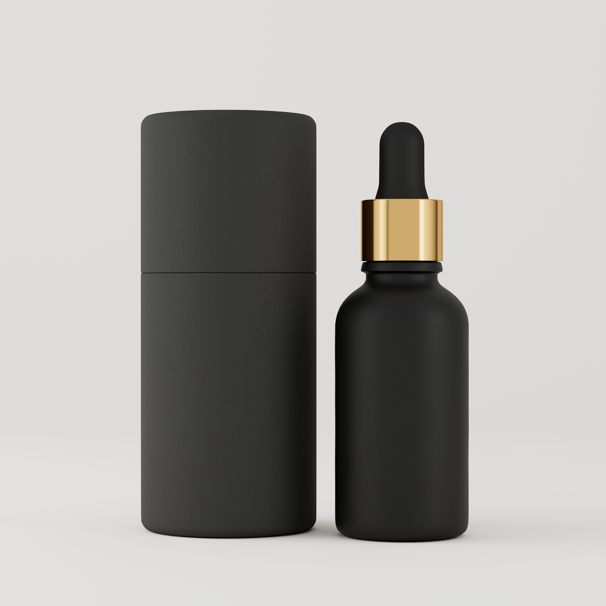 Custom Luxury Skin Care Packaging 15ml 30ml 2oz Liquid Empty Black 30 ml Glass Serum Dropper Bottle with Packaging Box