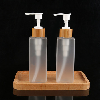 Premium Frosted Glass Plastic Pump Lotion &amp; Shampoo Bottles 120ml PET Organic Cosmetic Packaging Bottle