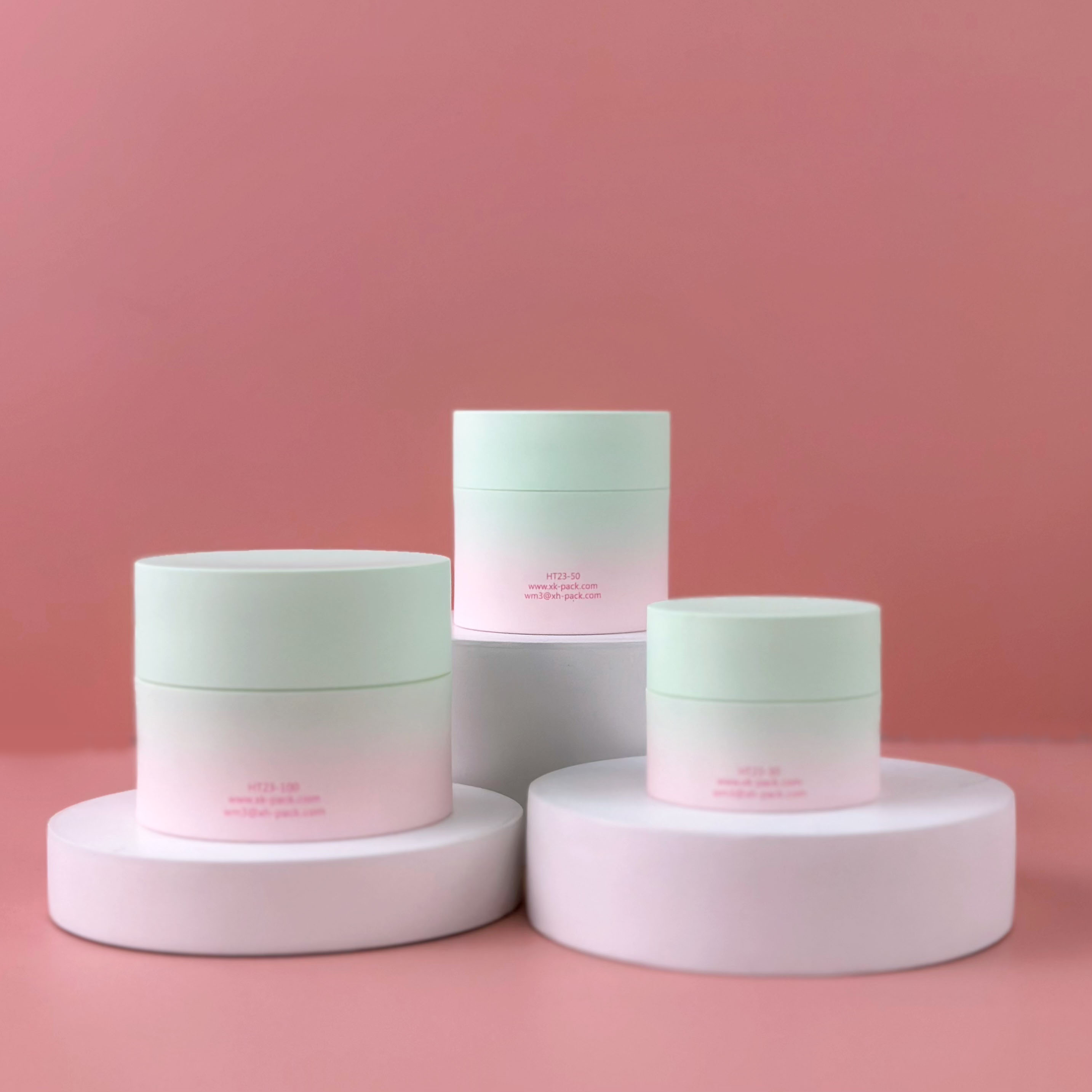 Plastic 50ml Refillable PP Inner Cream Moisturizer Replaceable Cosmetic Jars 50g Jar With Refillable Liner