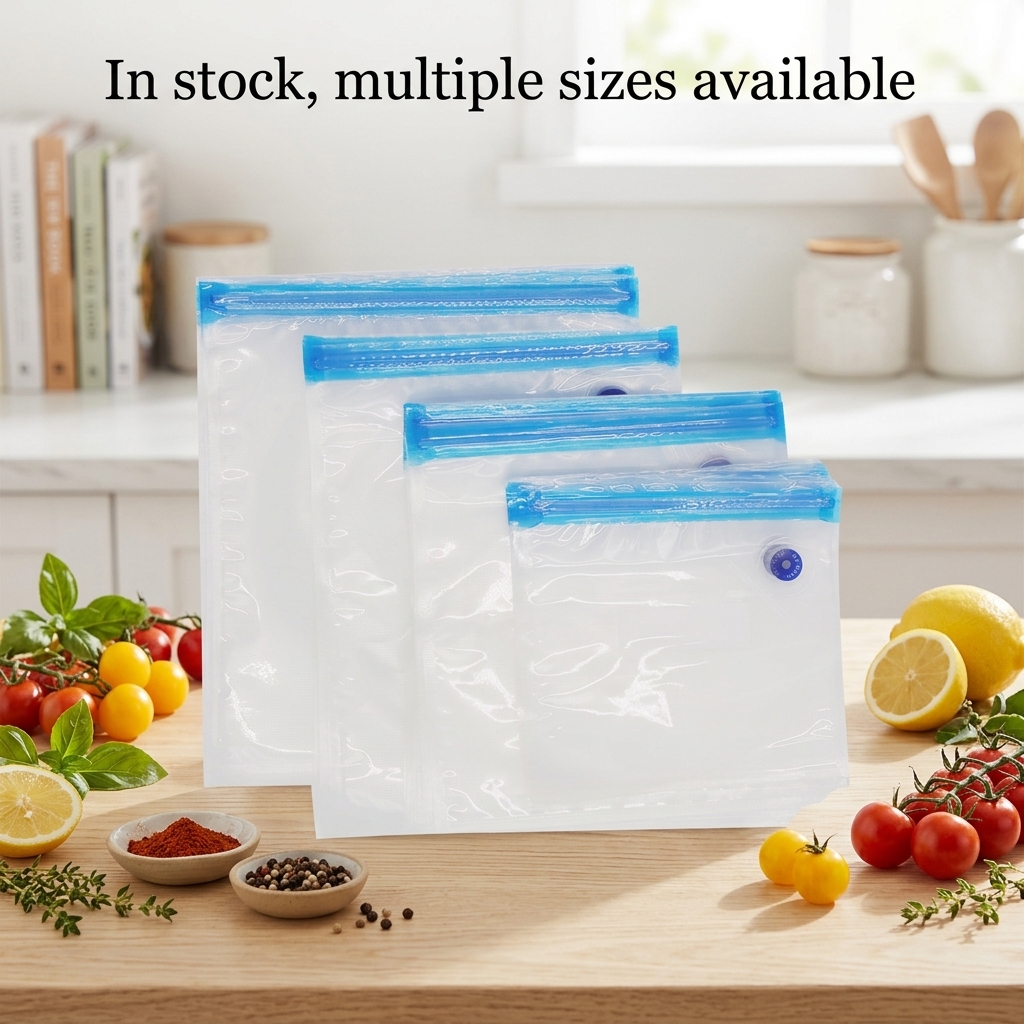 2026 New Reusable Vacuum Seal Food Storage Bags With Upgraded Air Valve BPA Free Freshness Preservation Zipper Bag for Sous Vide