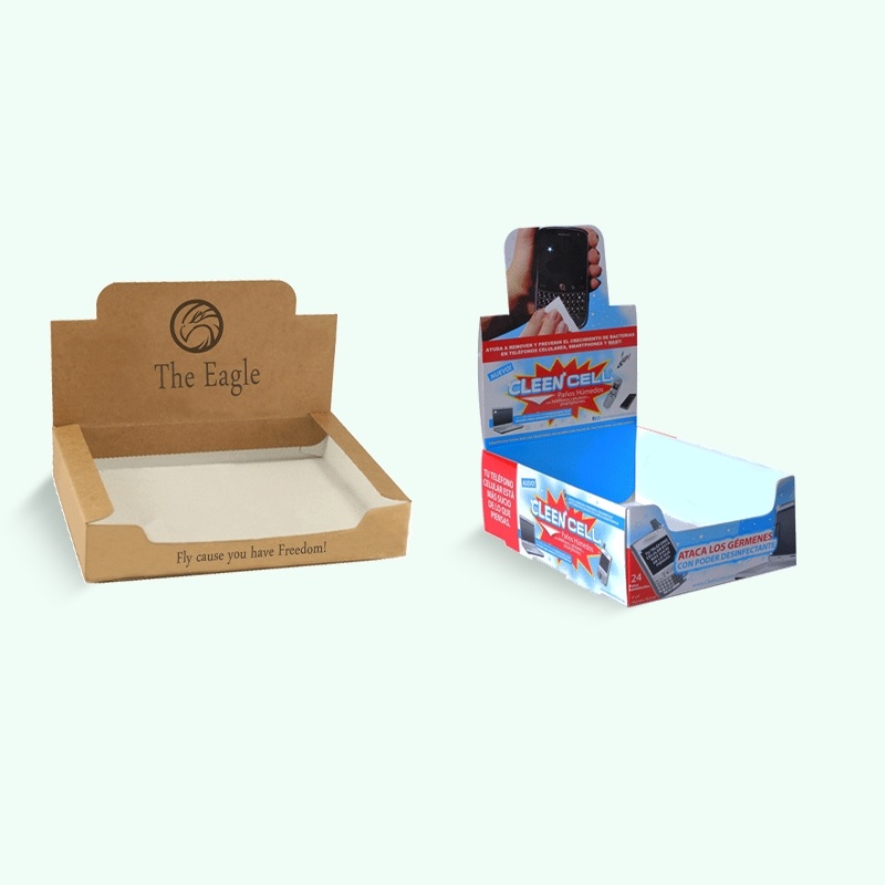 Custom Retail Paper Shelf Ready Display Packaging Box POS Cardboard Corrugated Tear Away Box Paper Display Box