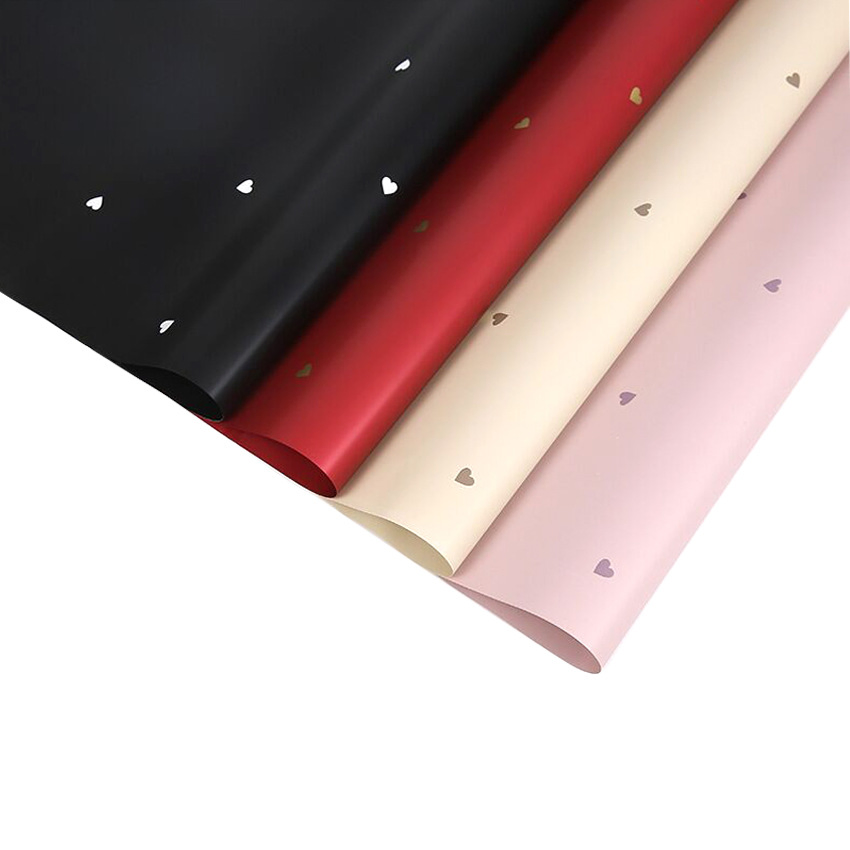 Wholesale Valentine's Day Decoration Flower Shop Waterproof Solid Color Bouquet Flower Wrapping Packaging Paper
