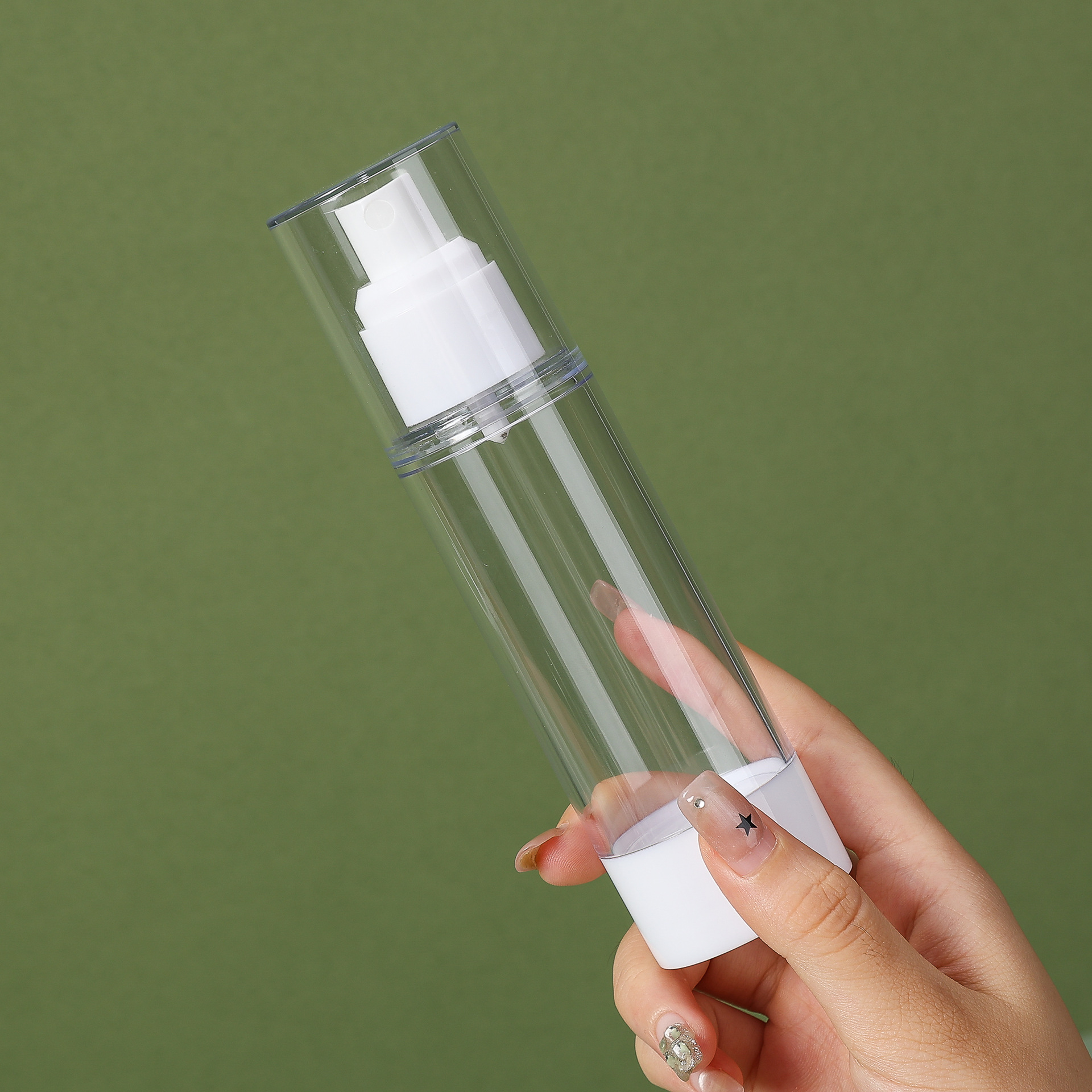 15ml 30ml 50ml 80ml 100ml 120ml Acrylic Cosmetic Airless Spray Pump Skincare Cosmetic Bottles For Eye Cream