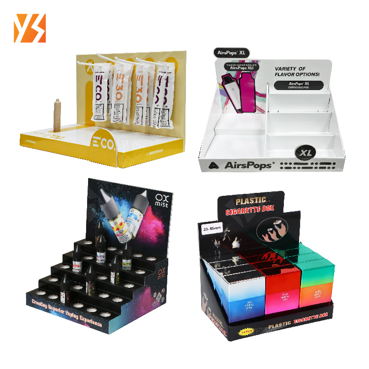 Hot Sale Custom Logo Printed Cardboard Shelf Ready Product Retail Packaging Paper Counter Display Box Packaging Box
